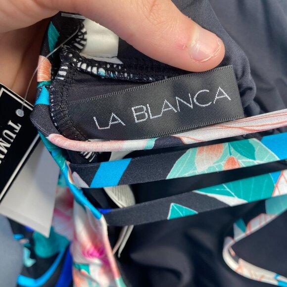 La Blanca Women's Multi Strap Cross Back One Piece Swimsuit Size 4,Beach,NEW - Picture 12 of 13